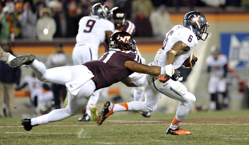Virginia Tech's Kendall Fuller led the conference with 15 broken up passes in 2014. (Michael Shroyer/Getty Images)